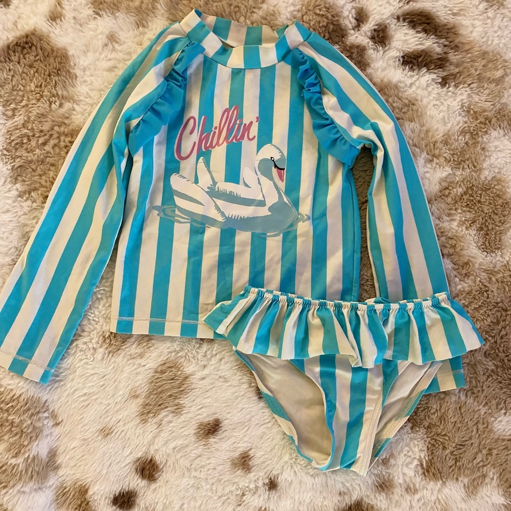 Tucker + Tate Blue and White Rashguard Swim